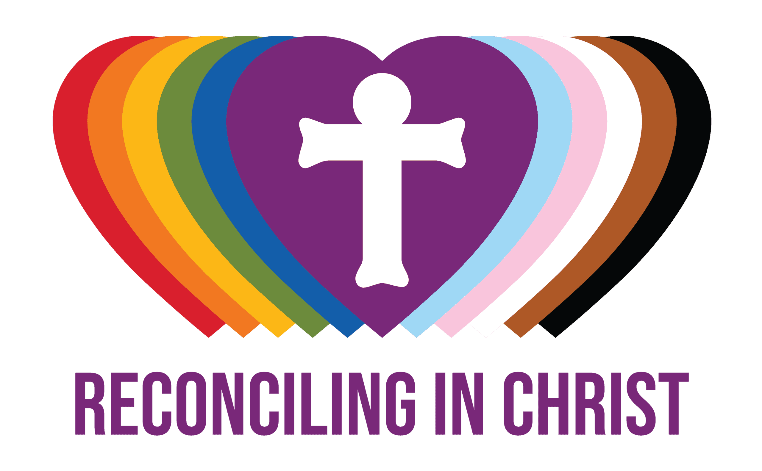 Gustavus Adolphus Lutheran Church logo featuring a heart with a cross and rainbow colors, symbolizing faith and inclusivity.