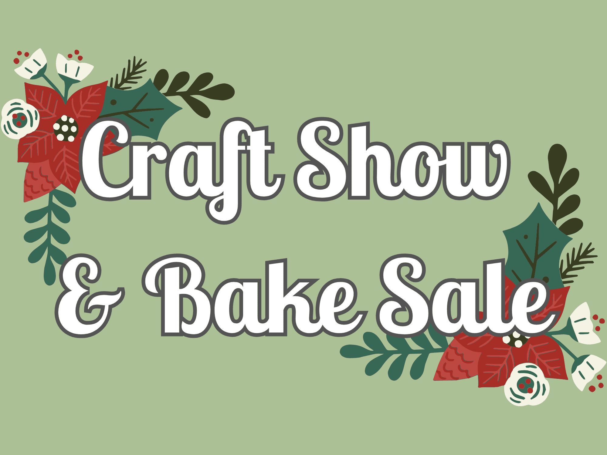 Craft Show & Bake Sale holiday graphic